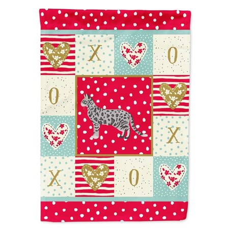 Carolines Treasures 28 x 0.01 x 40 in. Cheetoh No.2 Cat Love Canvas House Flag CK5581CHF